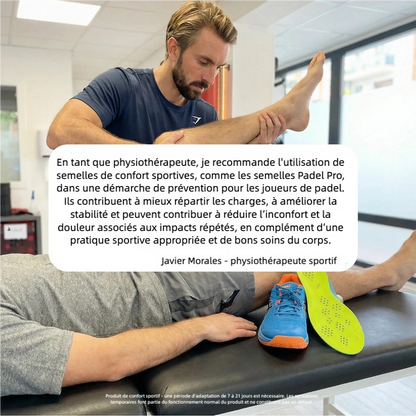 Semelles Padel Pro — Jouez plus longtemps, sans douleur