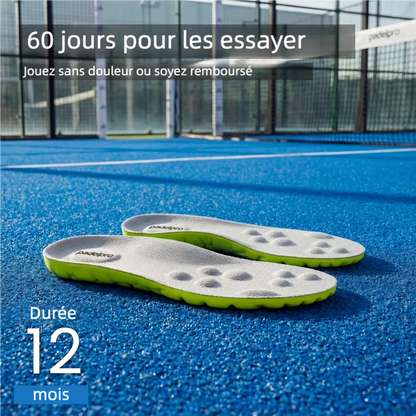 Semelles Padel Pro — Jouez plus longtemps, sans douleur